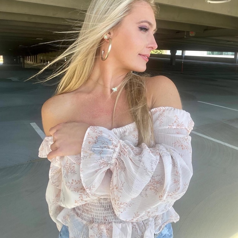 Floral Off-Shoulder Women Top